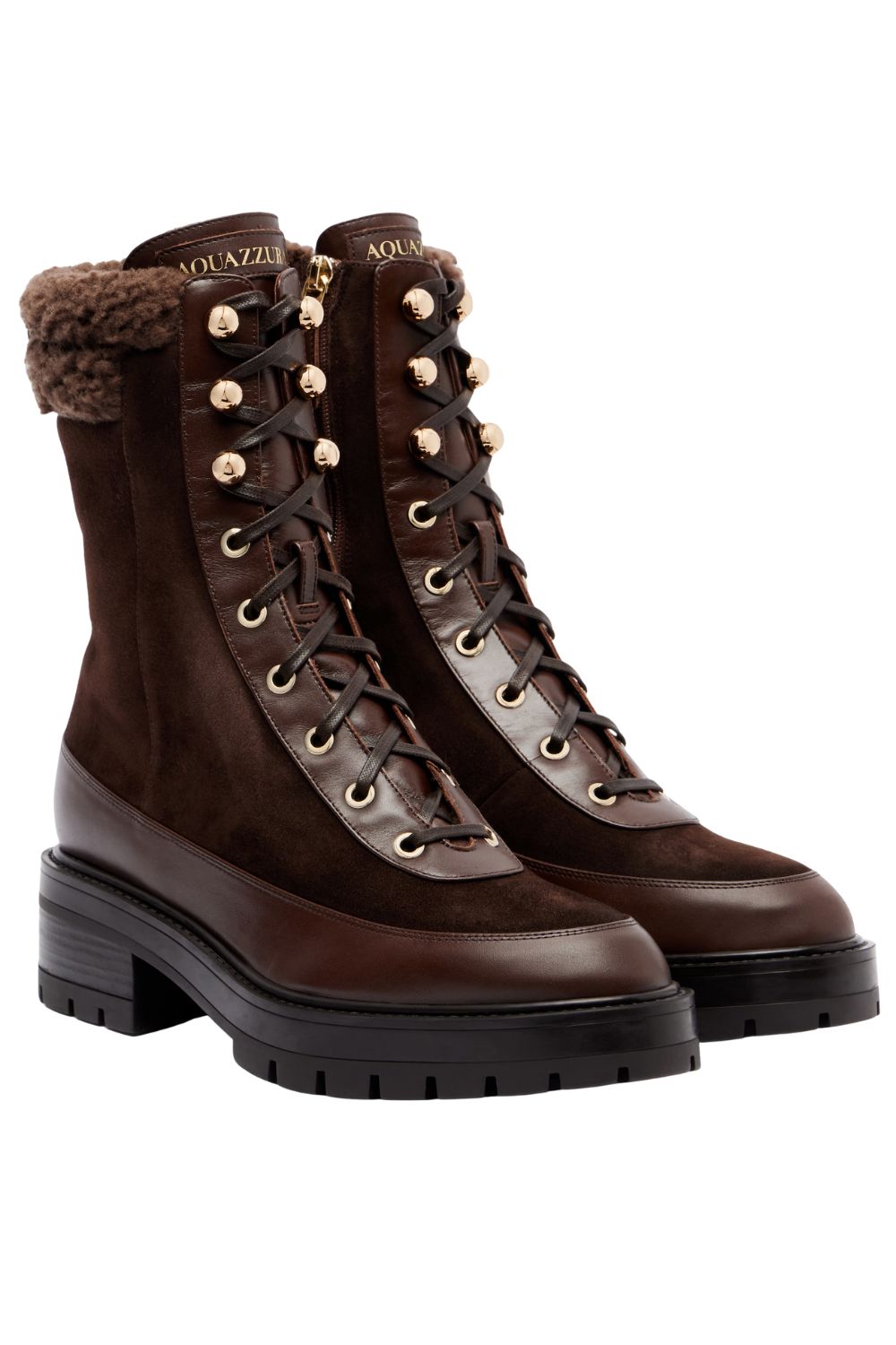 Aquazzura Very Cortina suede lace-up boots