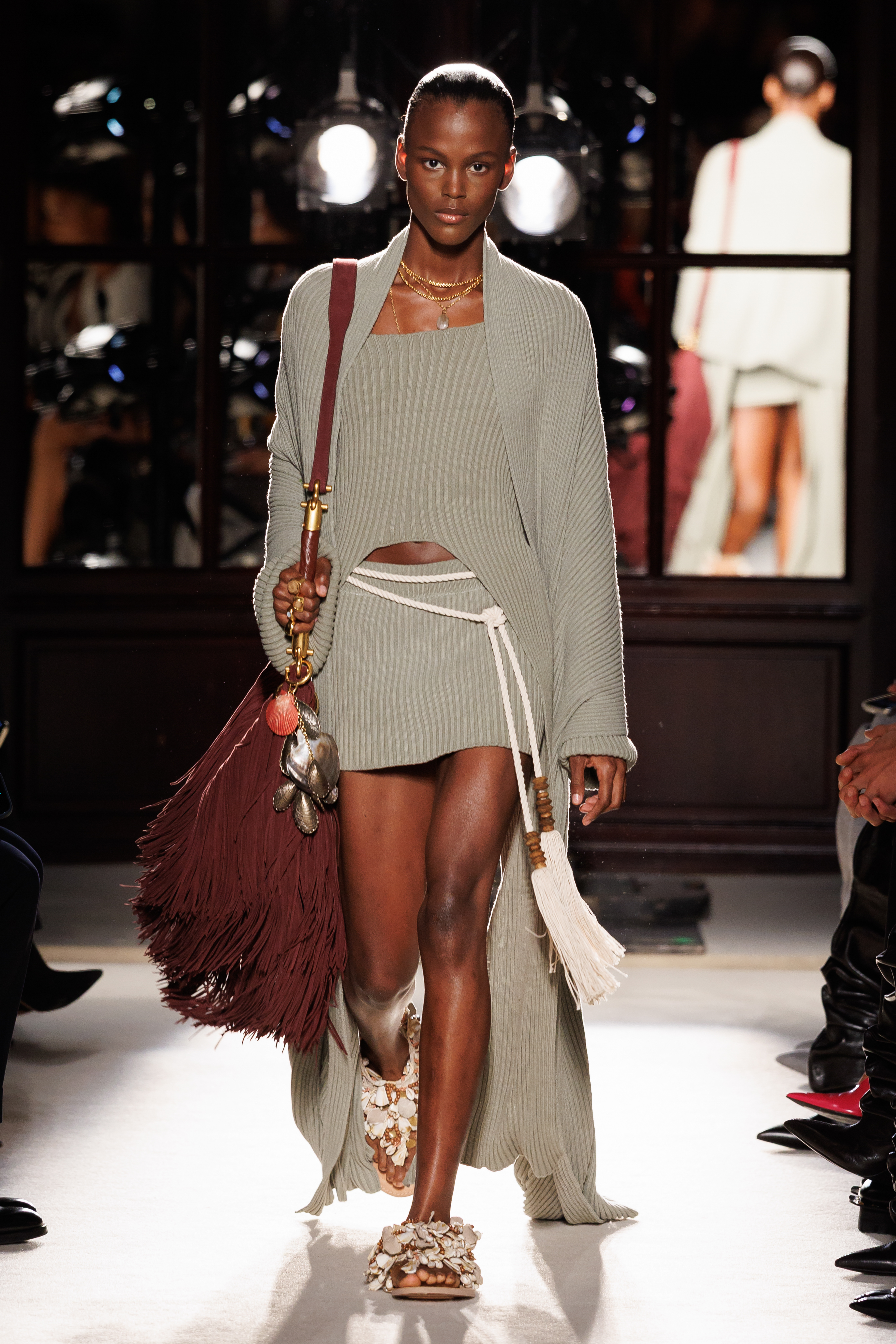 Model walking in the Balmain spring/summer 2026 runway show.