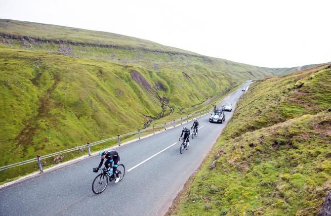 Team Sky out riding stage one of this year's Tour de France