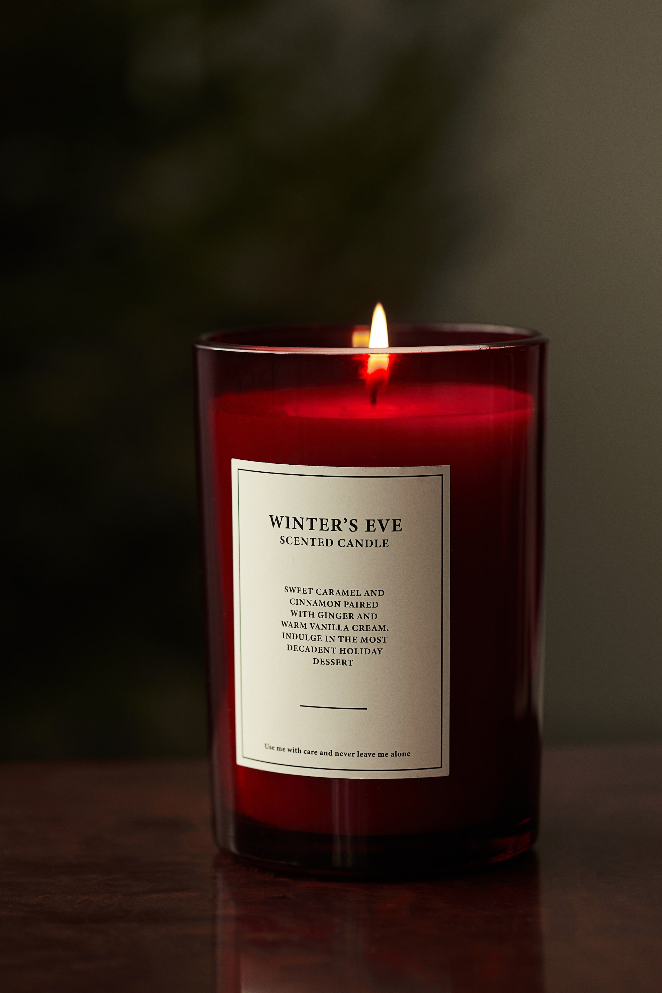 Large Scented Candle With Cork Lid - Rich Mahogany