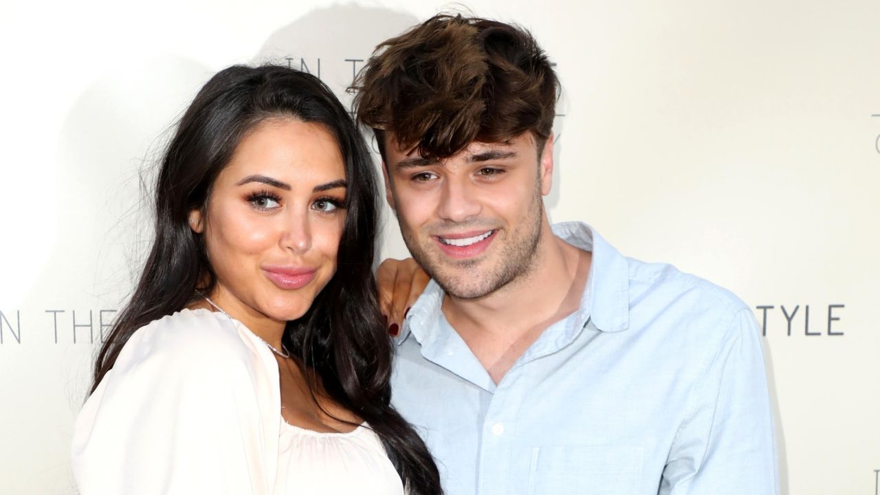 Marnie Simpson and Casey Johnson attend the Charlotte Crosby In The Style Party at Nikki&#039;s Bar in London.