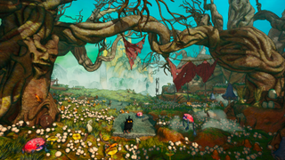 A weird forest landscape in Clash: Artifacts of Chaos.