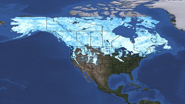 Snow cover map for March 5, 2012.