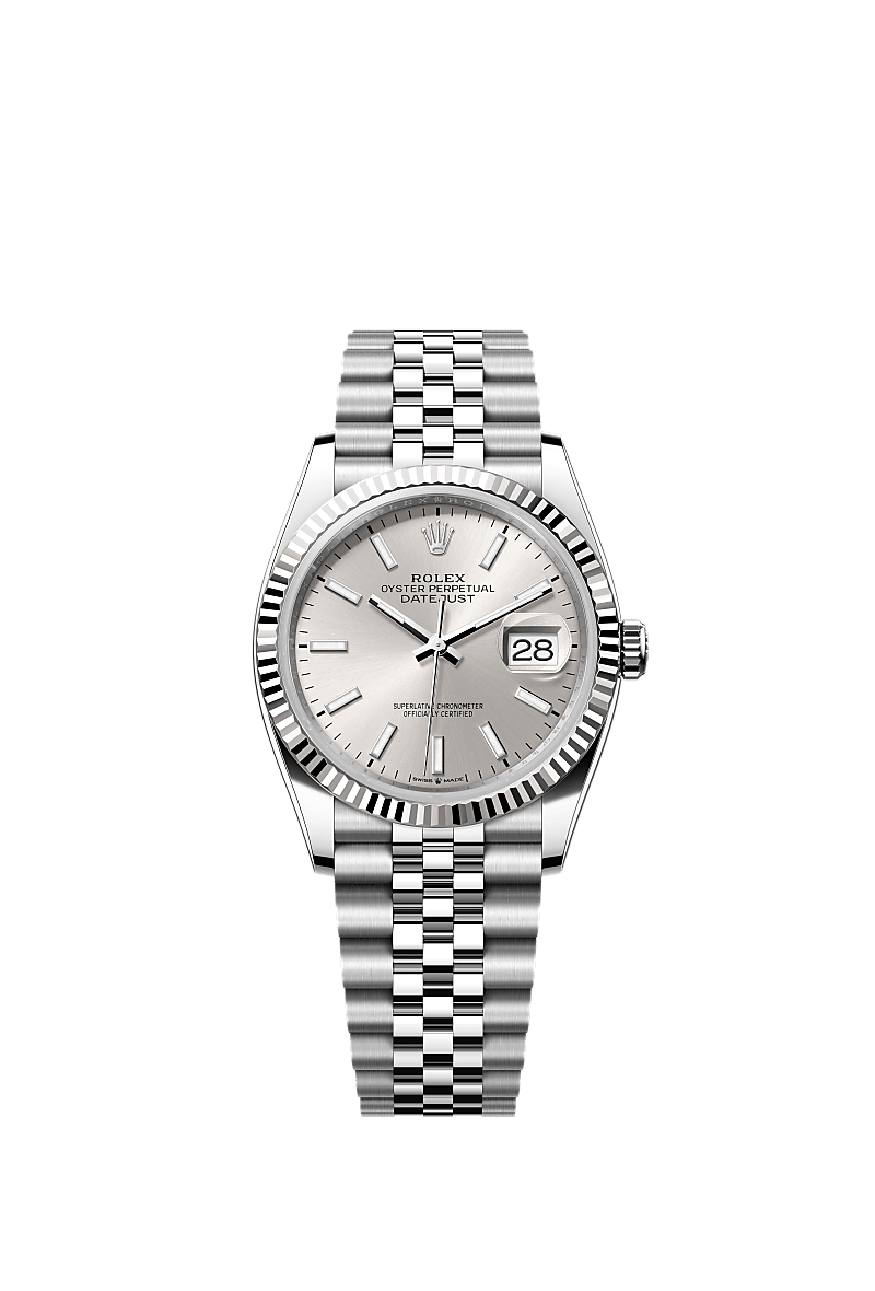 Rolex Datejust 36 Watch: Oystersteel and White Gold - M126234-0013
