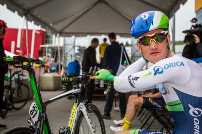 Pieter Weening (ORICA-GreenEdge) heads to the start house
