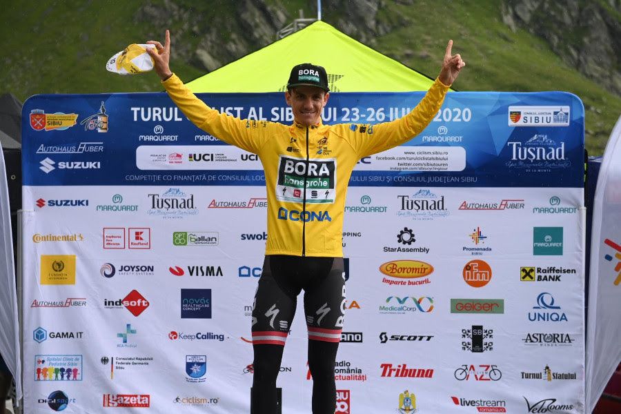 Patrick Konrad in the race lead after stage 1 of the Sibiu Cycling Tour