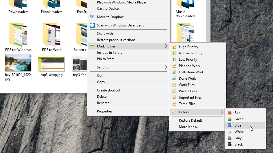 5. Use the context menu