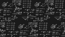 Chalkboard with math equations.