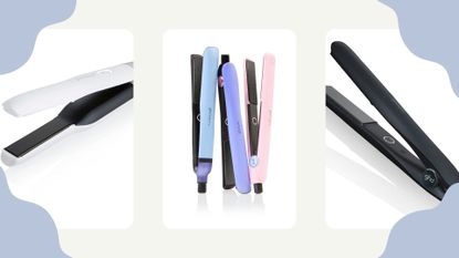 three of the best ghd straighteners, the gold, platinum and original styler in limited edition pastel colors