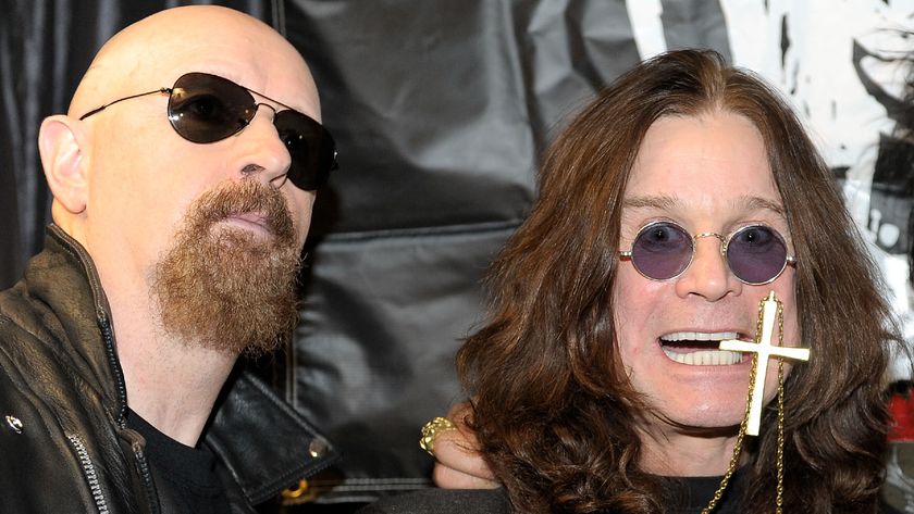 Rob Halford and Ozzy Osbourne side-by-side in 2010