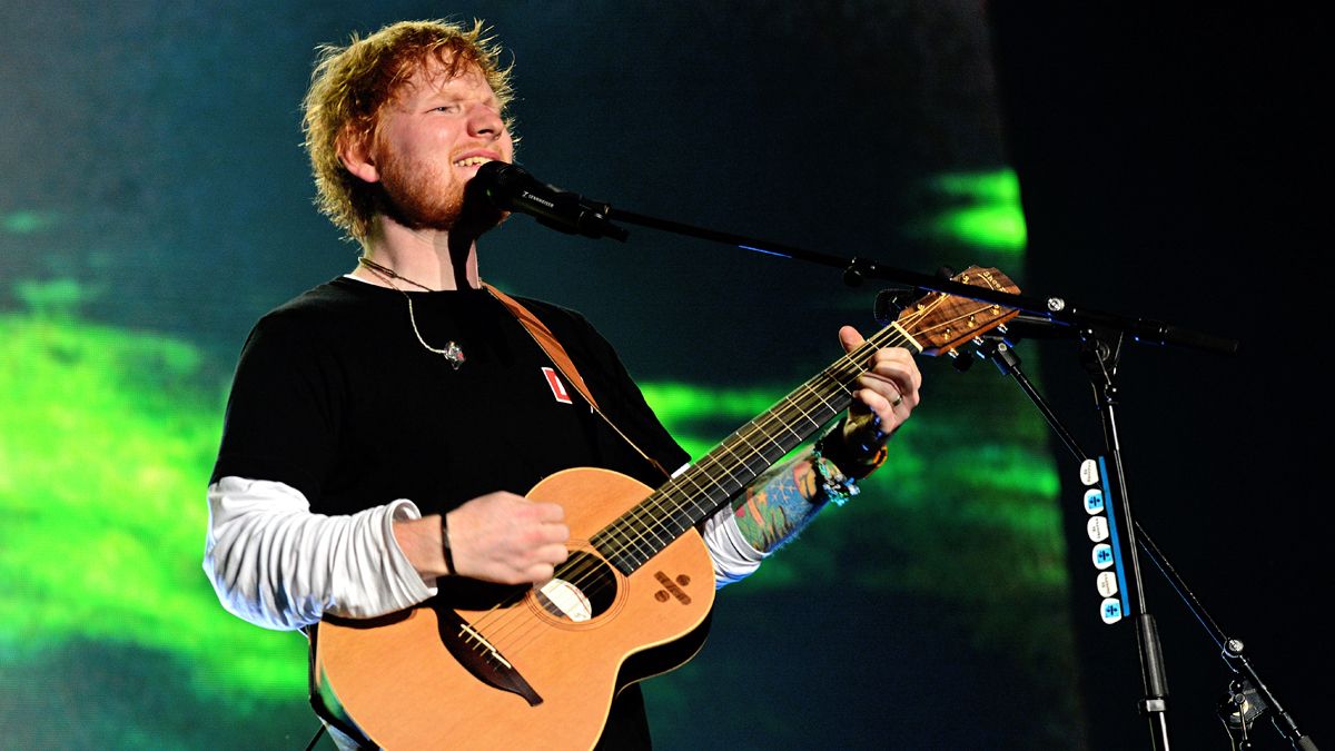 Ed Sheeran performing live