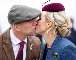 Mike and Zara Tindall kiss