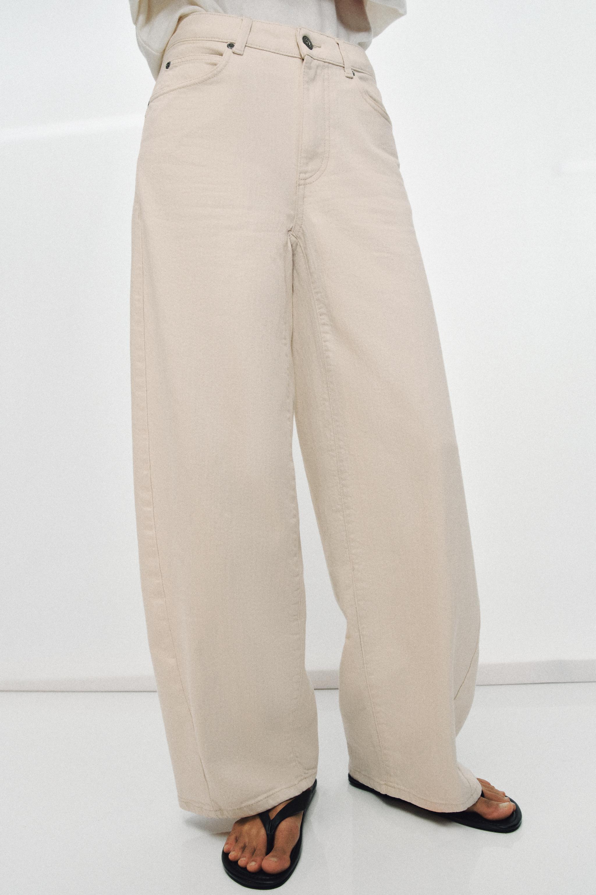 Zw Collection Loose Barrel Mid-Waist Jeans