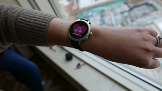 The standard heart rate feature gets a fresh look on this smartwatch.