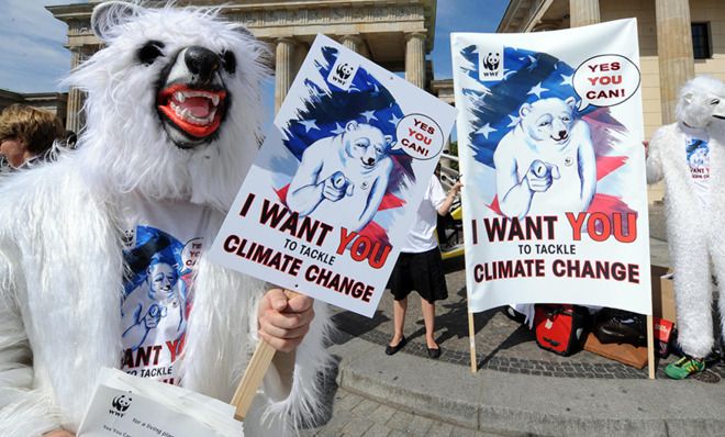 Climate change protest