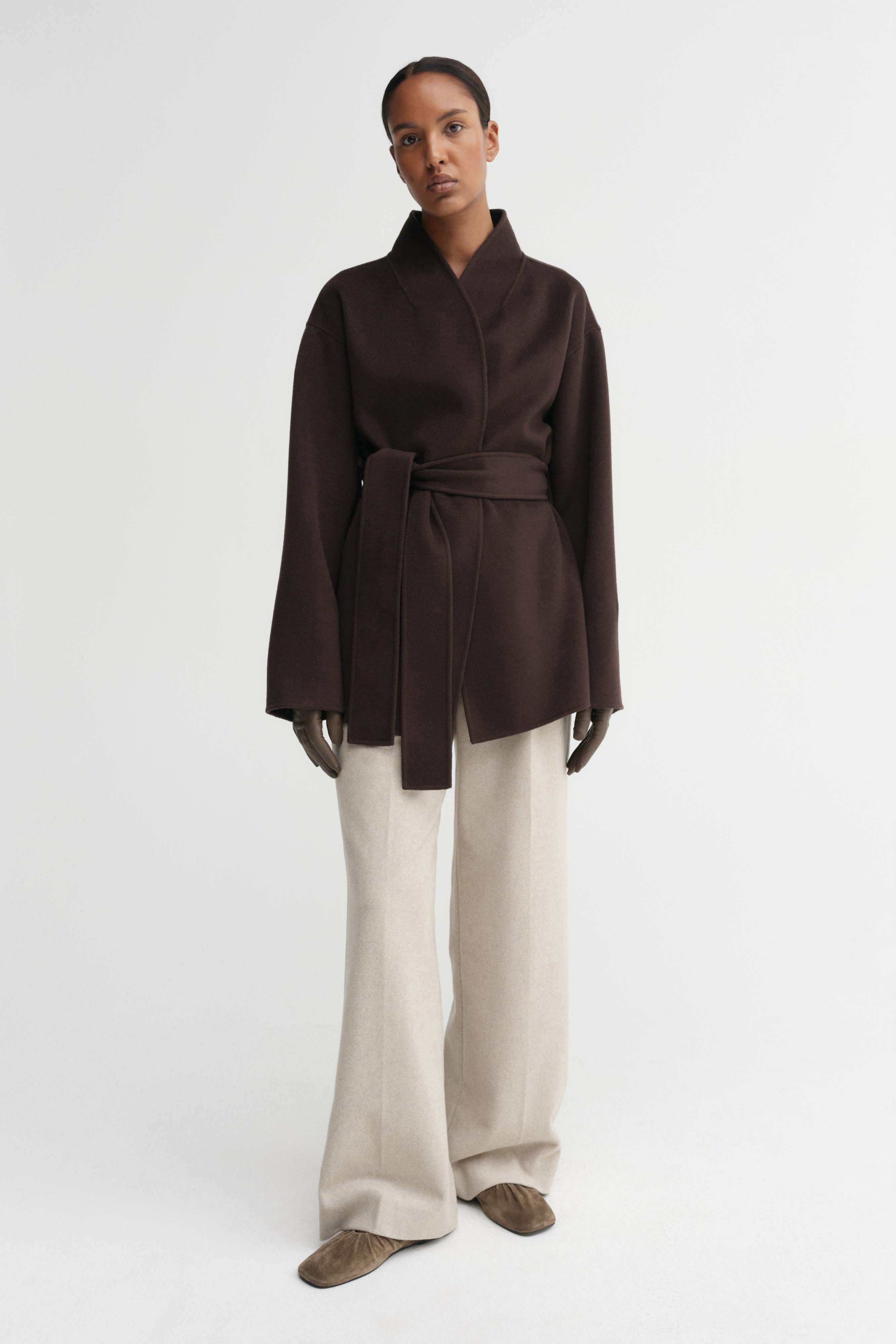 Noorie Doubl&amp;eacute; Coat, Chocolate