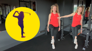 The single leg balance screen will test a golfers stability and strength