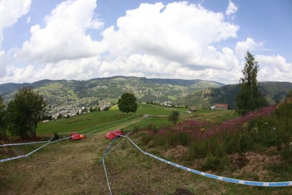 View down the course.