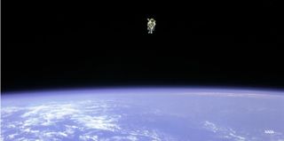 Astronaut over Earth