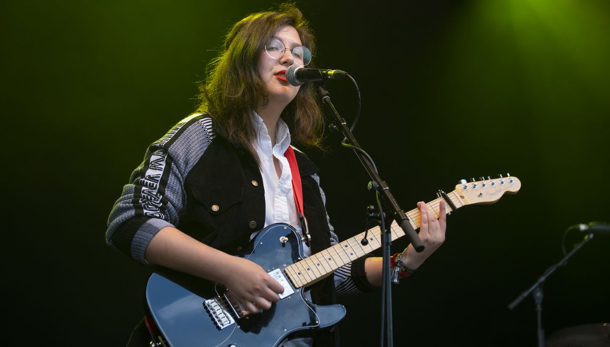 Lucy Dacus performs in Brecon, Wales on August 19, 2018