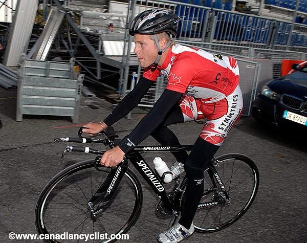 Christian Meier (Canada) on his borrowed bike