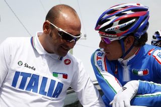 Coach Paolo Bettini and Filippo Pozzato