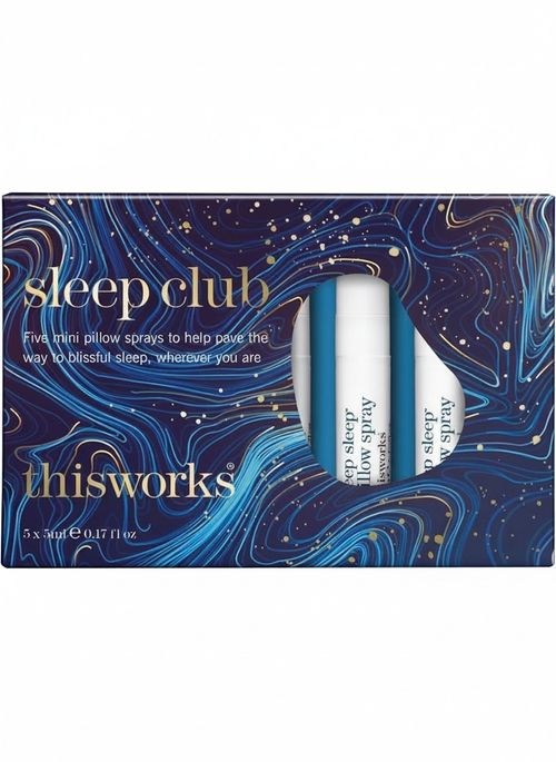 This Works Sleep Club Gift Set - Deep Sleep Pillow Spray Infused With Lavender, Camomile and Vetivert - 5 X 5ml Mini Science-Backed Pillow Sprays to Aid Sleep, Perfect for Travel
