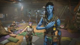 Na'vi and human resistance members in Avatar: Frontiers of Pandora.