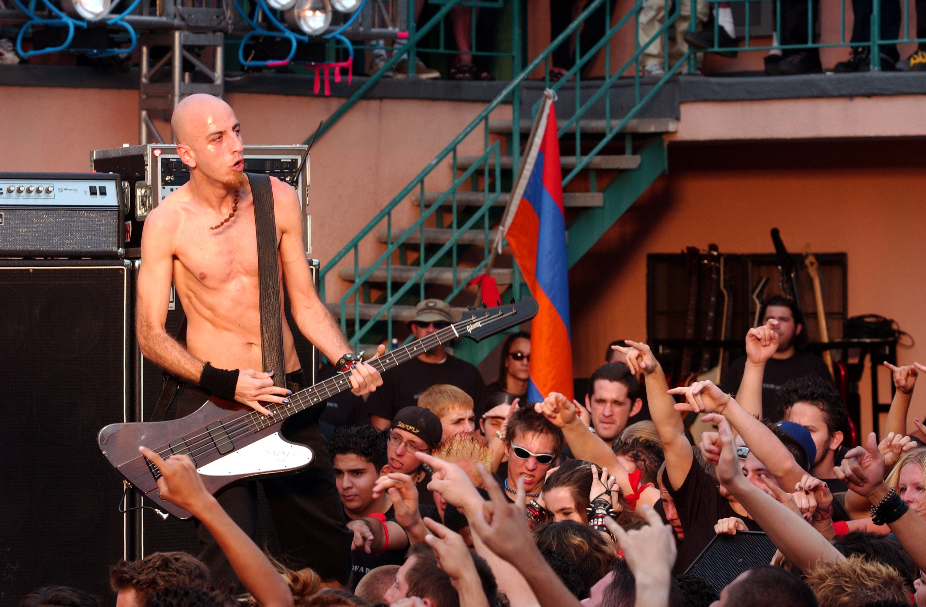 System Of A Down on the set of the Chop Suey! video