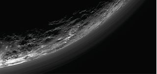Haze Above Pluto's Surface