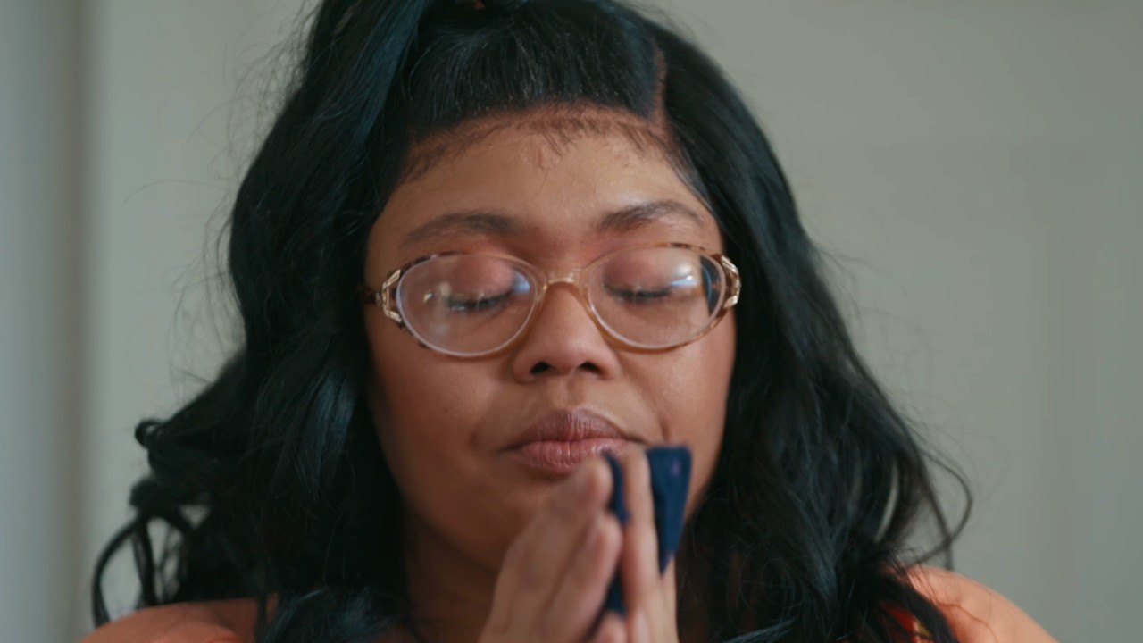 Anissa smelling her dad's underwear