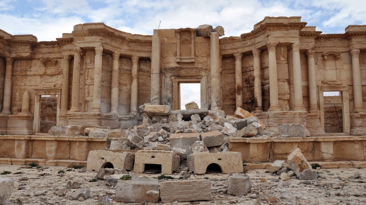 The Islamic State group destroyed parts of this Roman amphitheater in the ancient city of Palmyra, in central Syria, shown here on March 3, 2017.