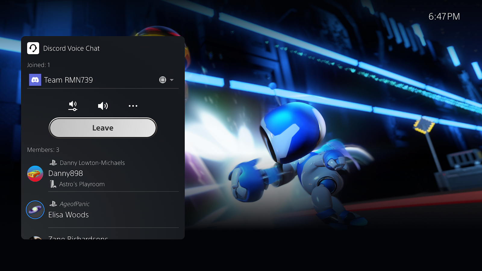 Discord voice chat on PS5
