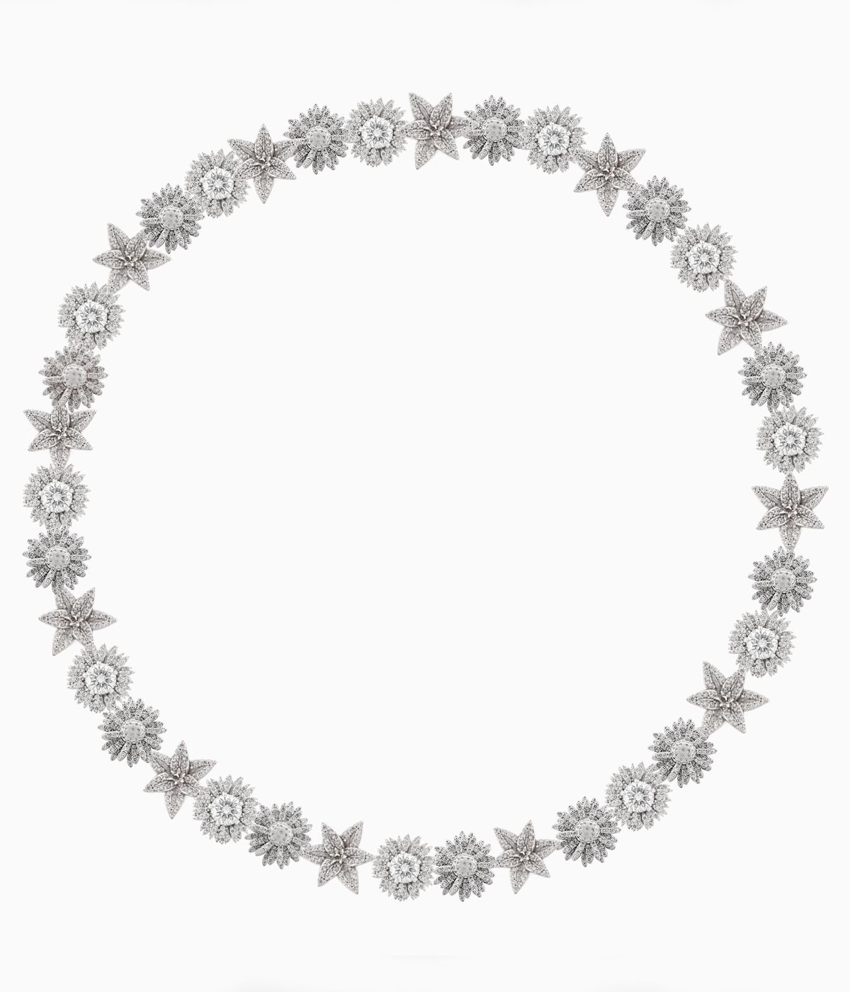 diamond flower necklace