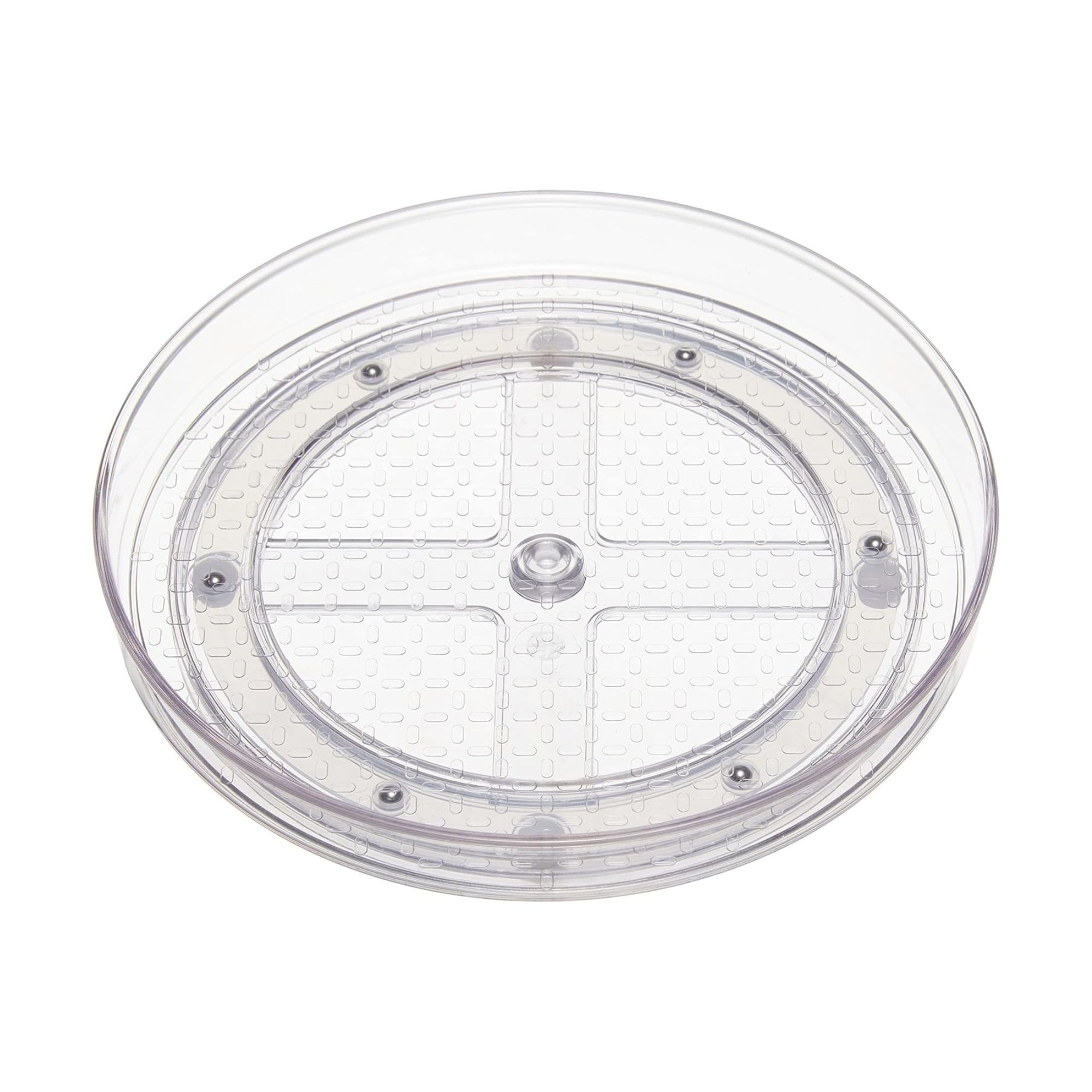 Amazon Basics Clear Lazy Susan Turntable Organiser (2 Pack)