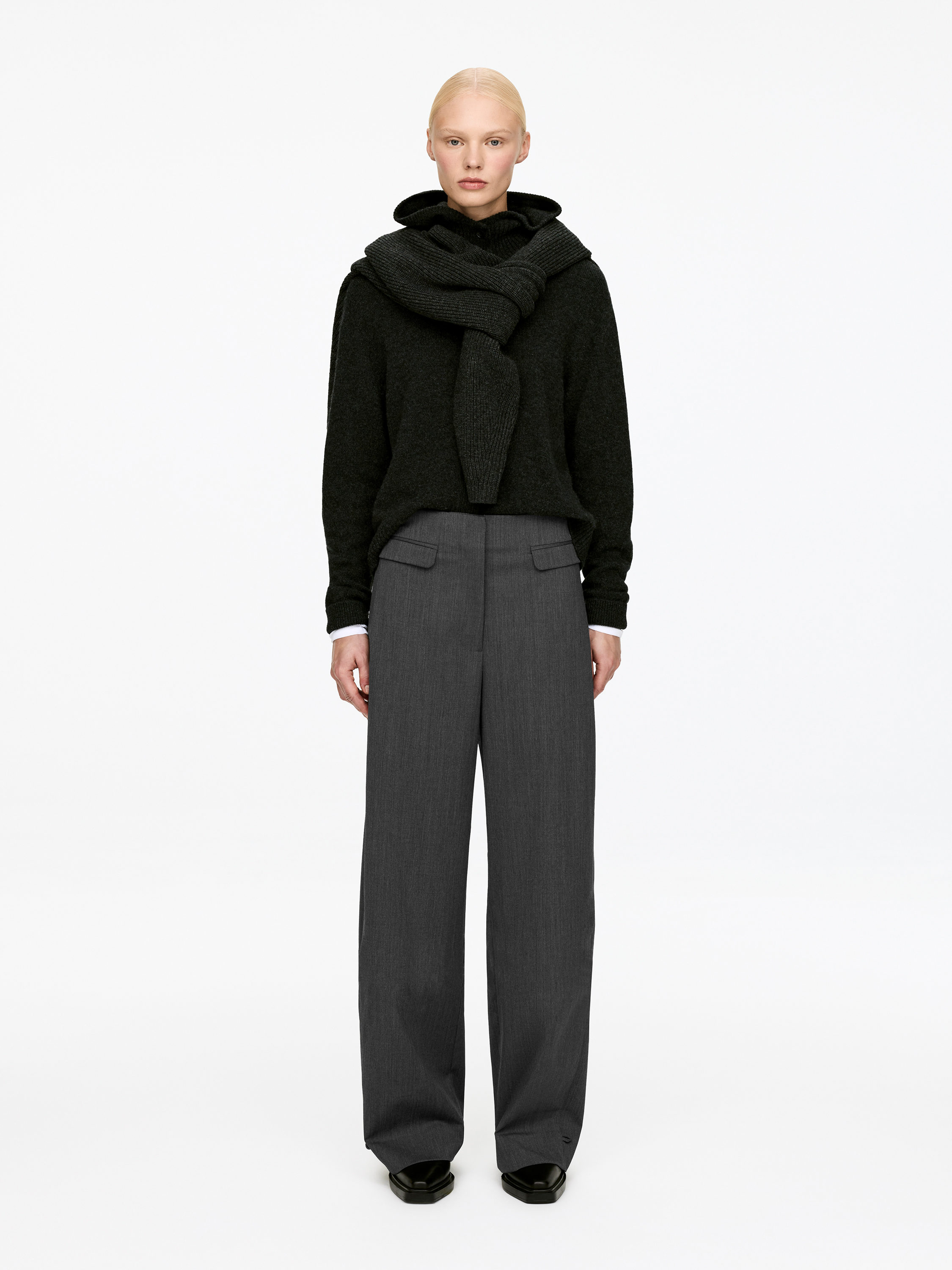 Tailored Wool-Blend Trousers &amp;ndash; Grey &amp;ndash; Women &amp;ndash; Arket Gb