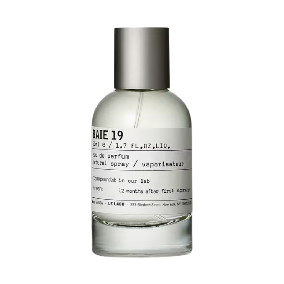 A product shot of Le Labo BAIE 19 Eau de Parfum, on a white background