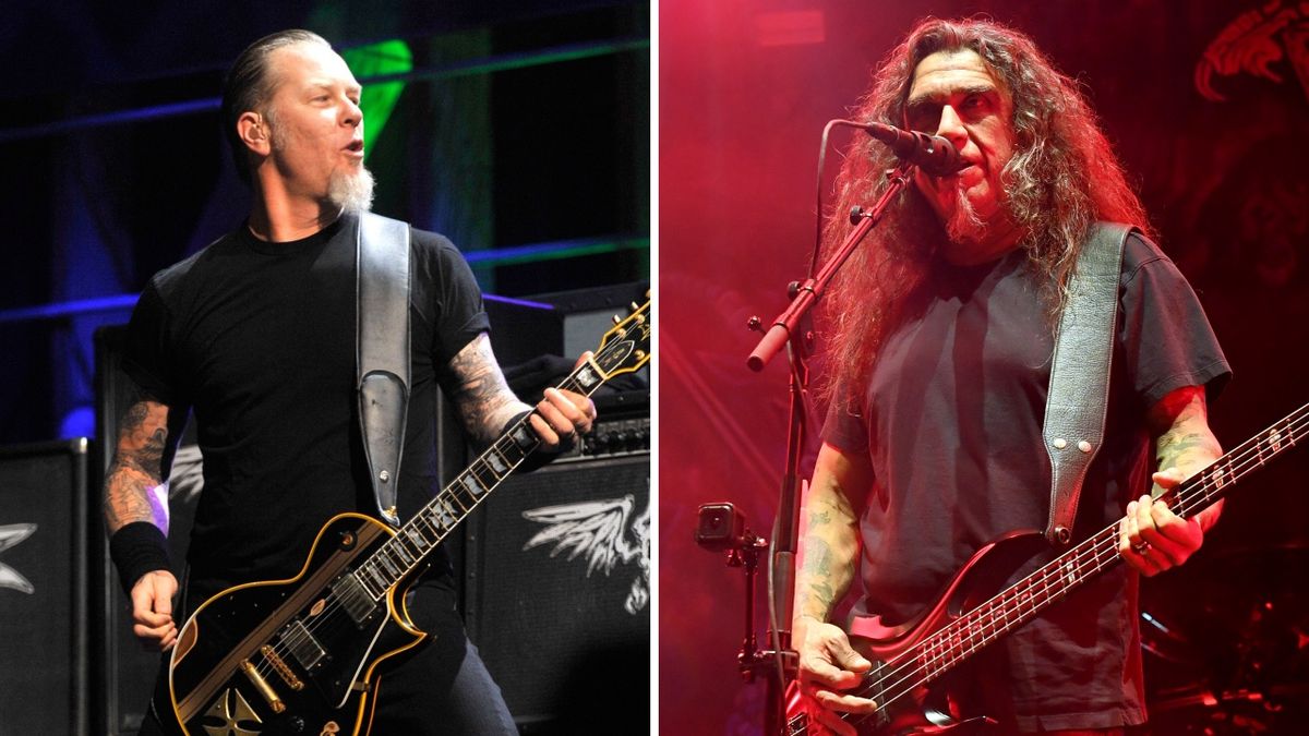 Metallica’s James Hetfield and Slayer’s Tom Araya live on stage separately