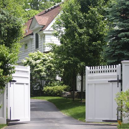 Property, House, Gate, Home, Building, Residential area, Real estate, Door, Tree, Estate,