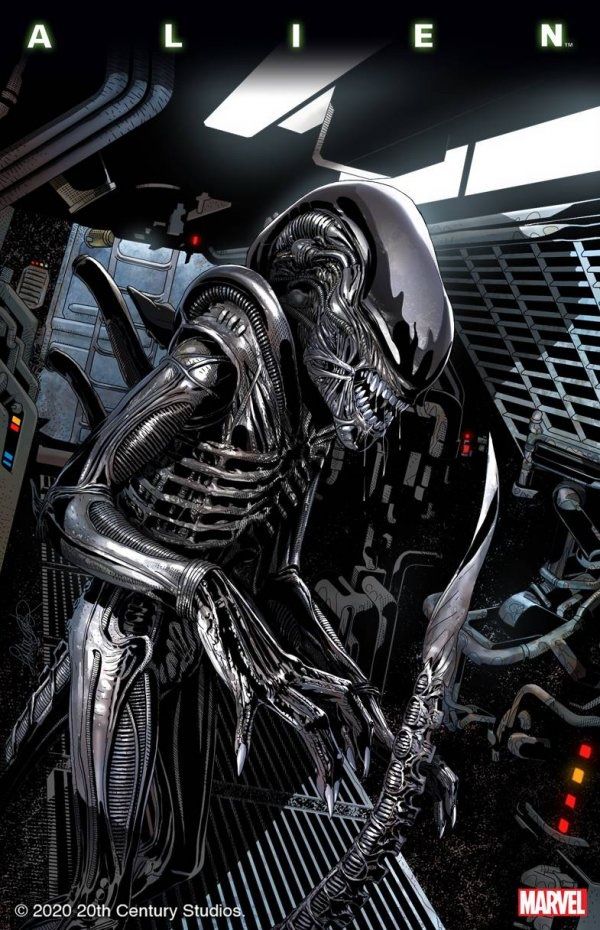 Variant covers for Marvel's "Alien #1" comic book.