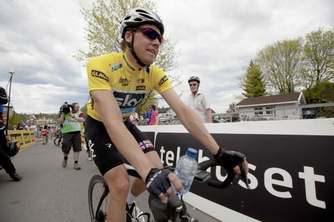 Edvald Boasson Hagen (Sky Procycling) at the finish of the final stage at Norway