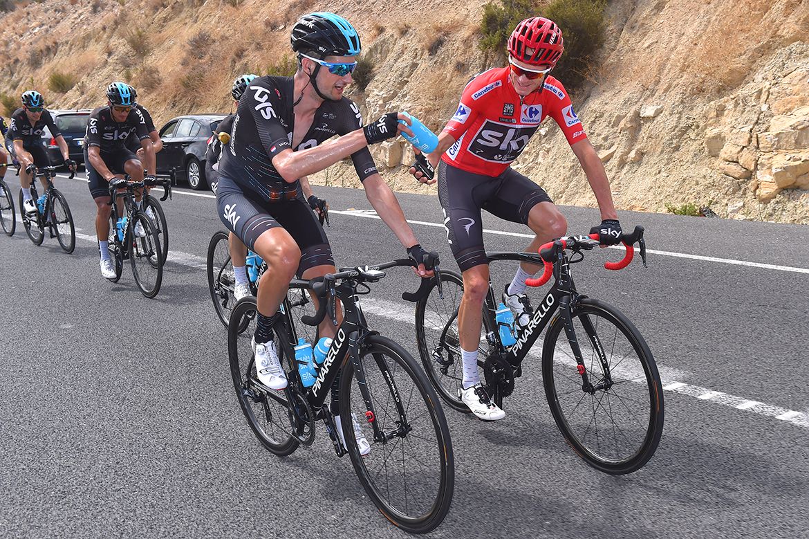 Chris Froome and Wout Poels at the Vuelta a Espa&ntilde;a