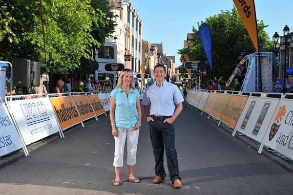 Jill Douglas and Chris Boardman in Chester.