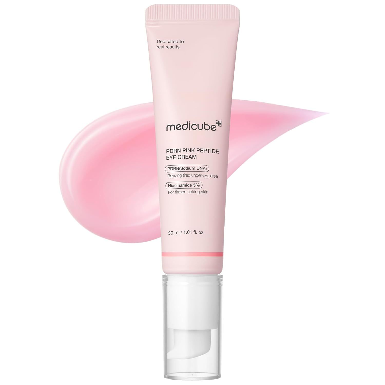Medicube Eye Serum With Salmon Dna Pdrn &amp; Pink Peptides | 99% Purity Retinol for Fine Lines | Pdrn &amp; Niacinamide for Uneven Skin Tone | Korean Skincare, 1.01 Fl.oz