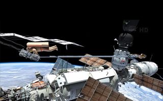 Animation Still Frame Shows Cosmonaut Maneuver