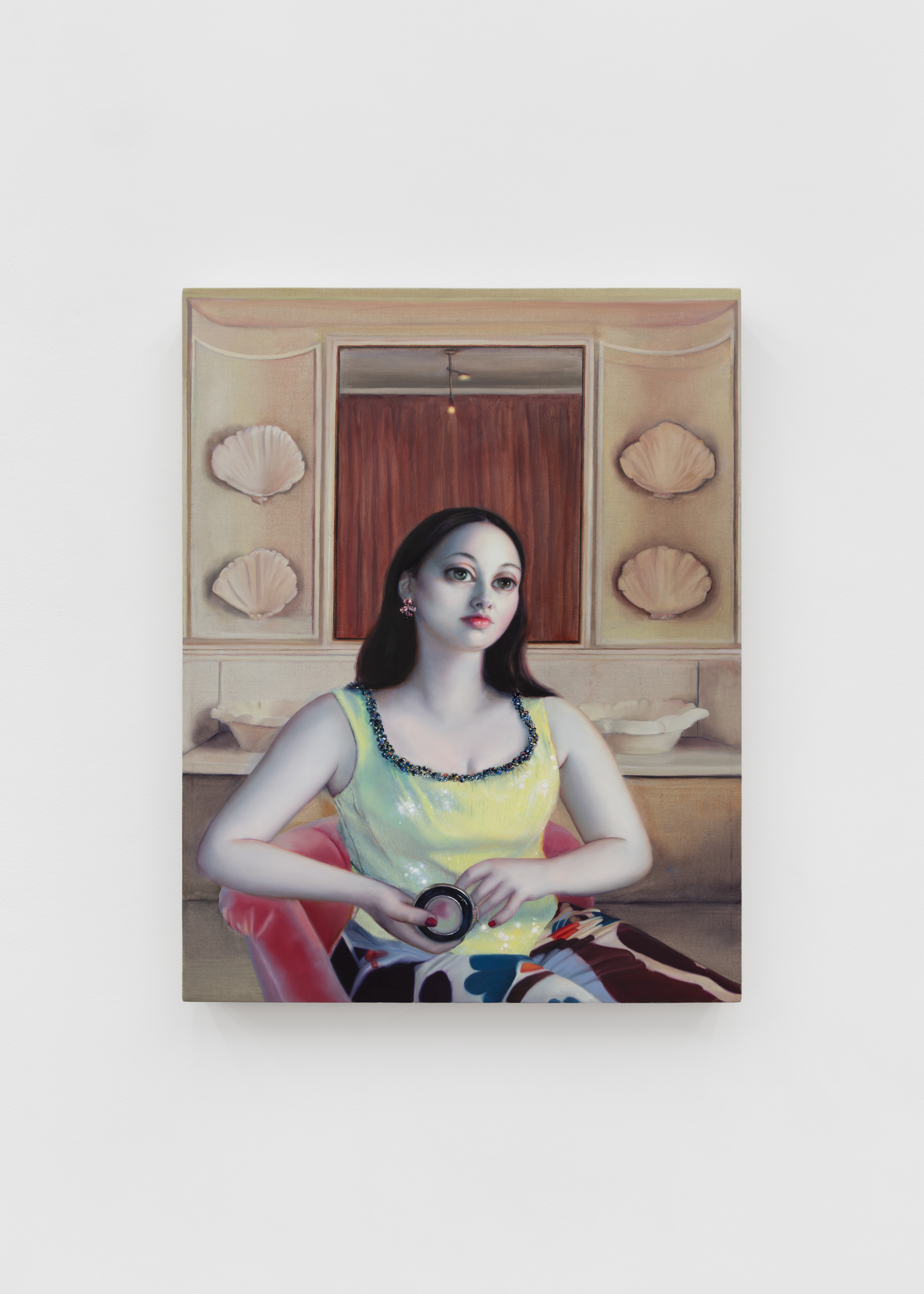 Hannah Murray painting of woman with big eyes