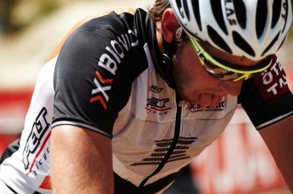 Heat exhausted after the race, Van Der Ploeg