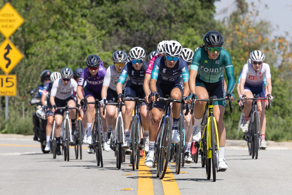 On the Sunset Loop Road Race for the women's stage 5, it came down to a greatly diminished group by the QOM on the second lap that controlled the front