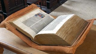 The Great Bible in the Old Library of St John’s College, Cambridge.