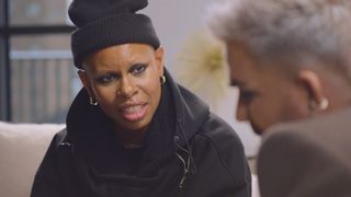 Adam interviews singer Skin from Skunk Anansie for his documentary.